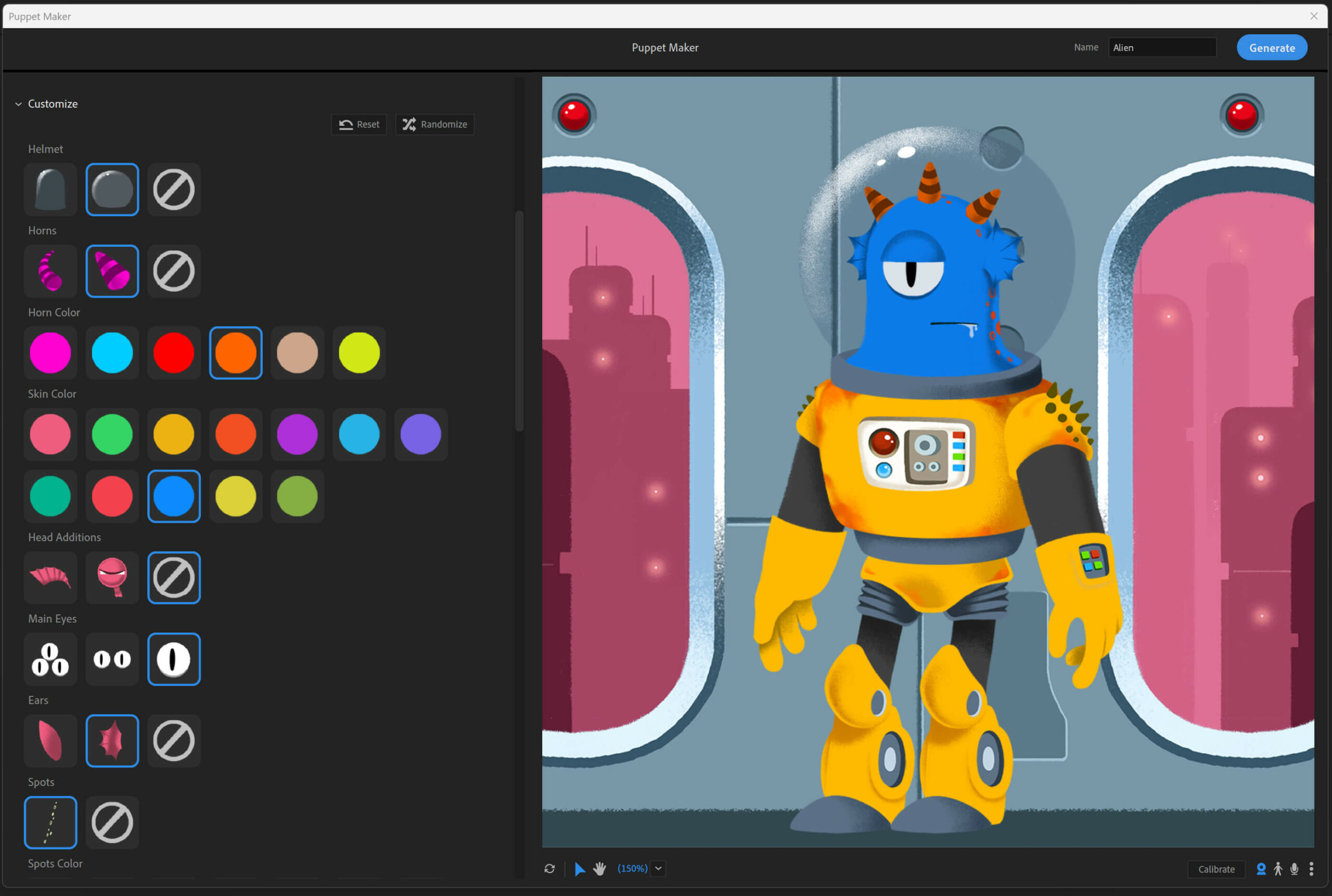 Customise your character with Puppet Maker