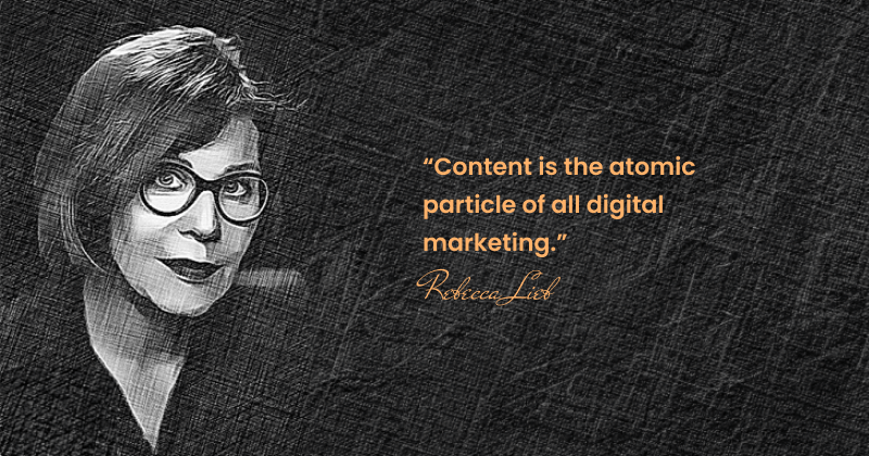 Quote By Rebecca Lieb - Content Is The Atomic Particle Of All Digital Marketing