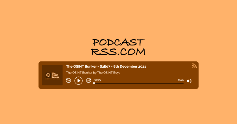 An example of an embedded podcast episode on a blog