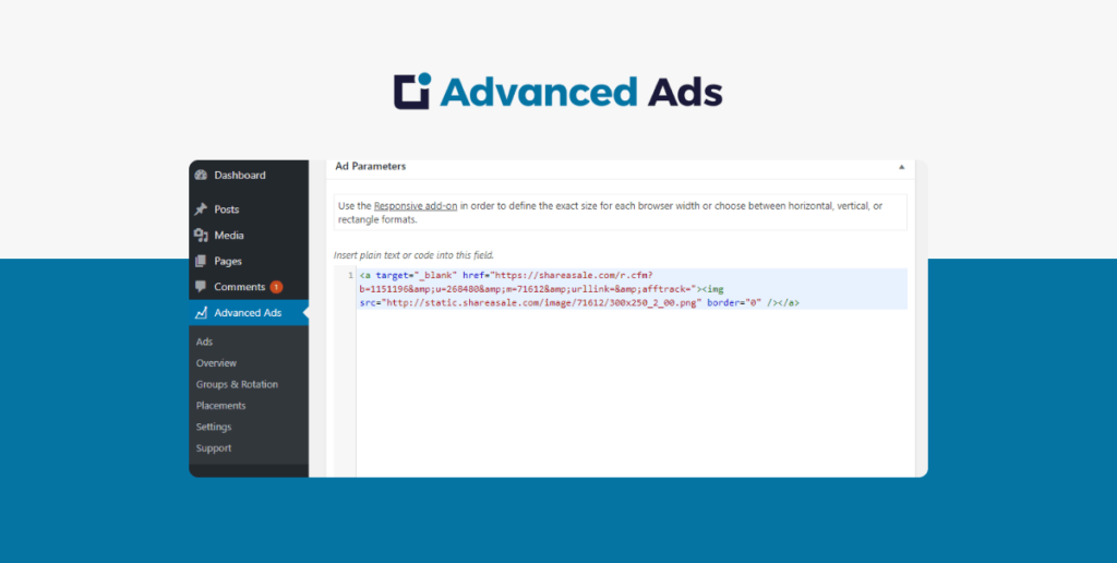 Screenshot Examples Of The Advanced Ads Interface