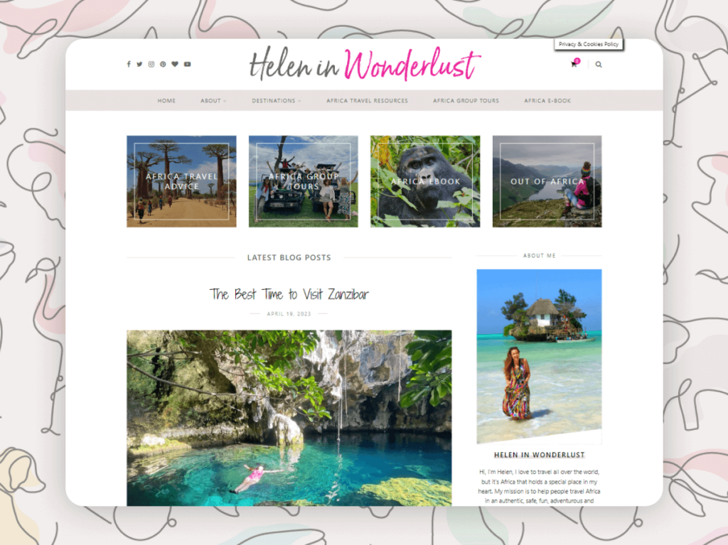 Blog post on Helen in Wonderlust detailing the best times to visit Zanzibar