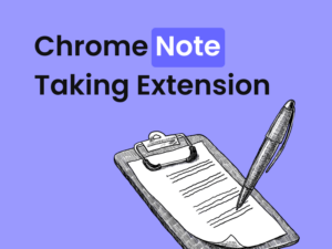 Featured image thumbnail with the text Chrome Note Taking Extension and a graphic of a clipboard and pin